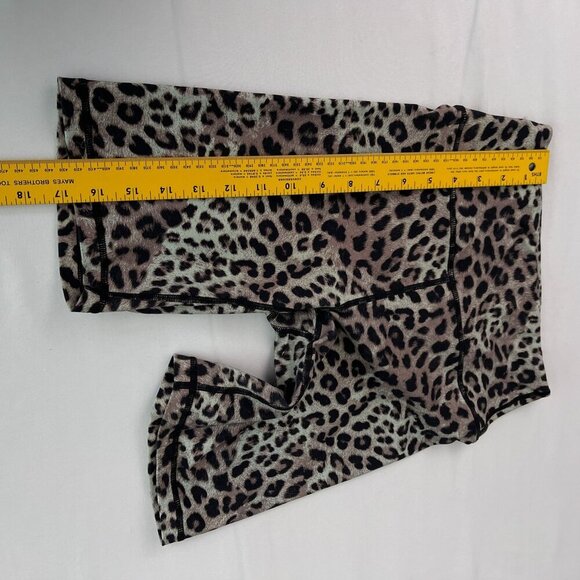 Spiritual Gangster Cheetah Workout Biker‎ Shorts Hi-Waist Pull On Brown Women 32 - Picture 8 of 8